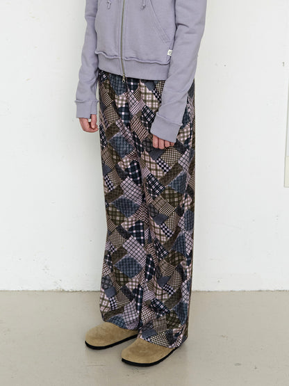 FUN FROM FUN Patchwork Flare Pants, Multi