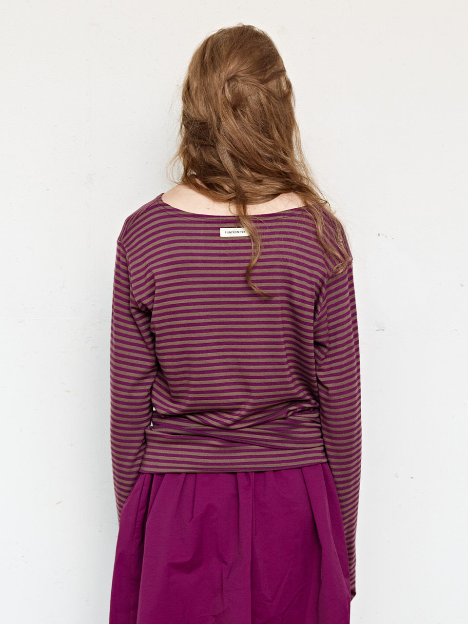 FUN FROM FUN Wrap Stripe Tee, Purple