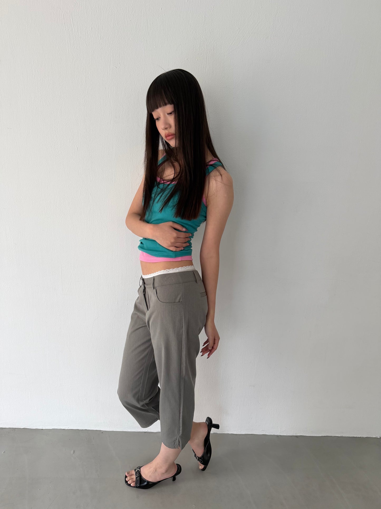 Brightly colored spaghetti strap tank top