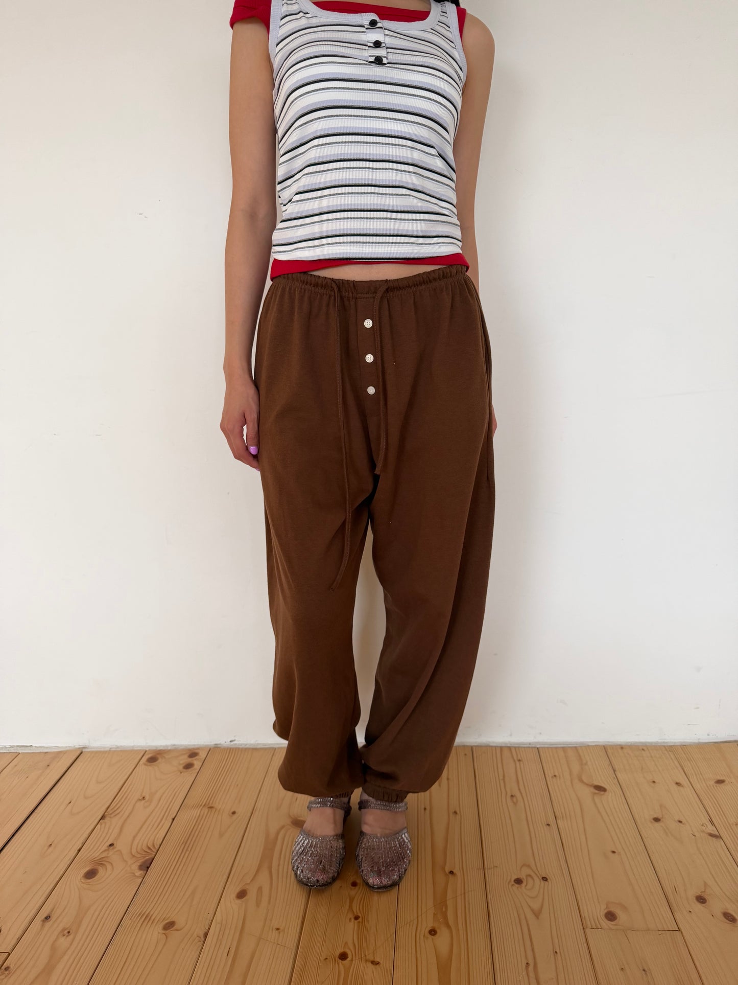 Cotton tapered trousers