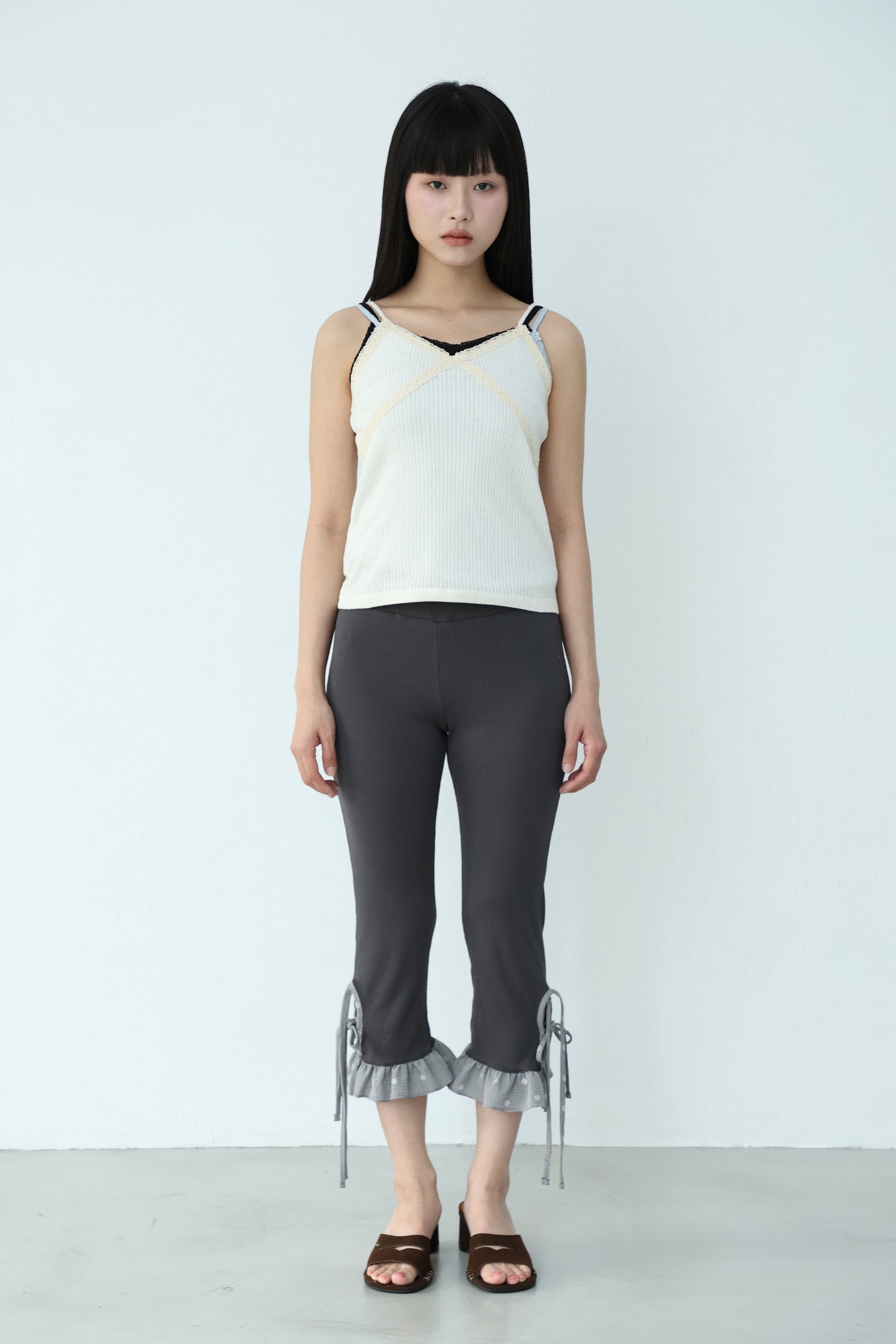 Thin lace spaghetti strap vest