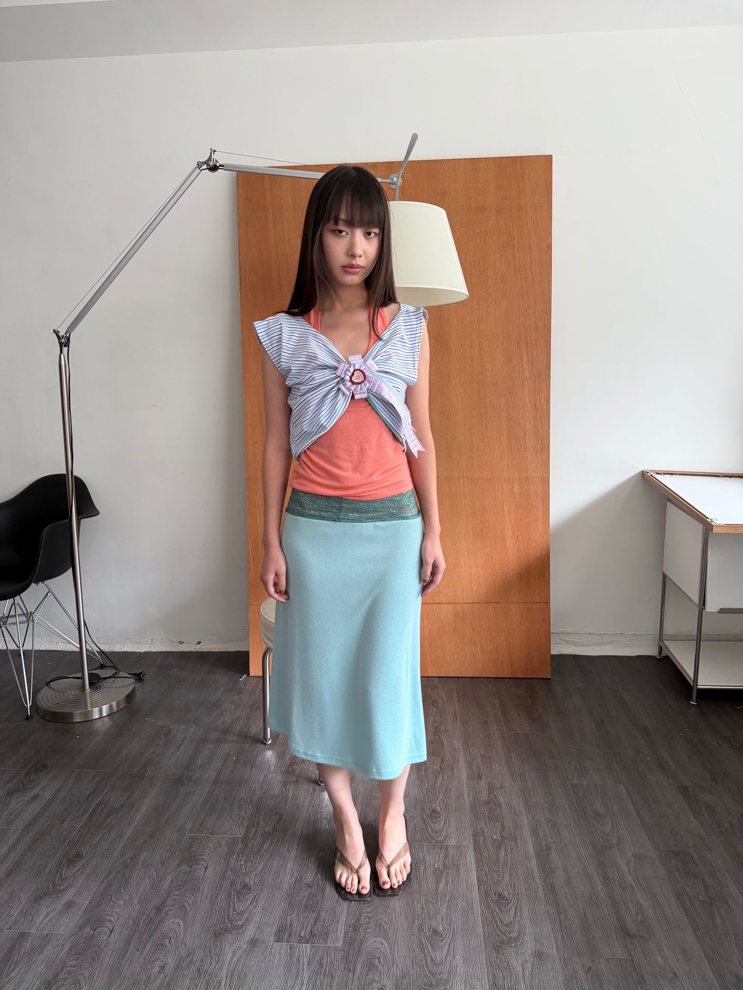 Striped Color-Block Top and Shorts Set