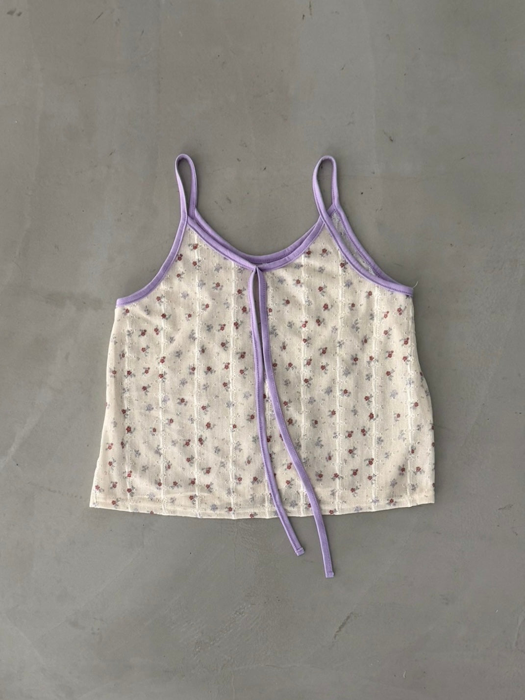 Pointelle Floral Cami