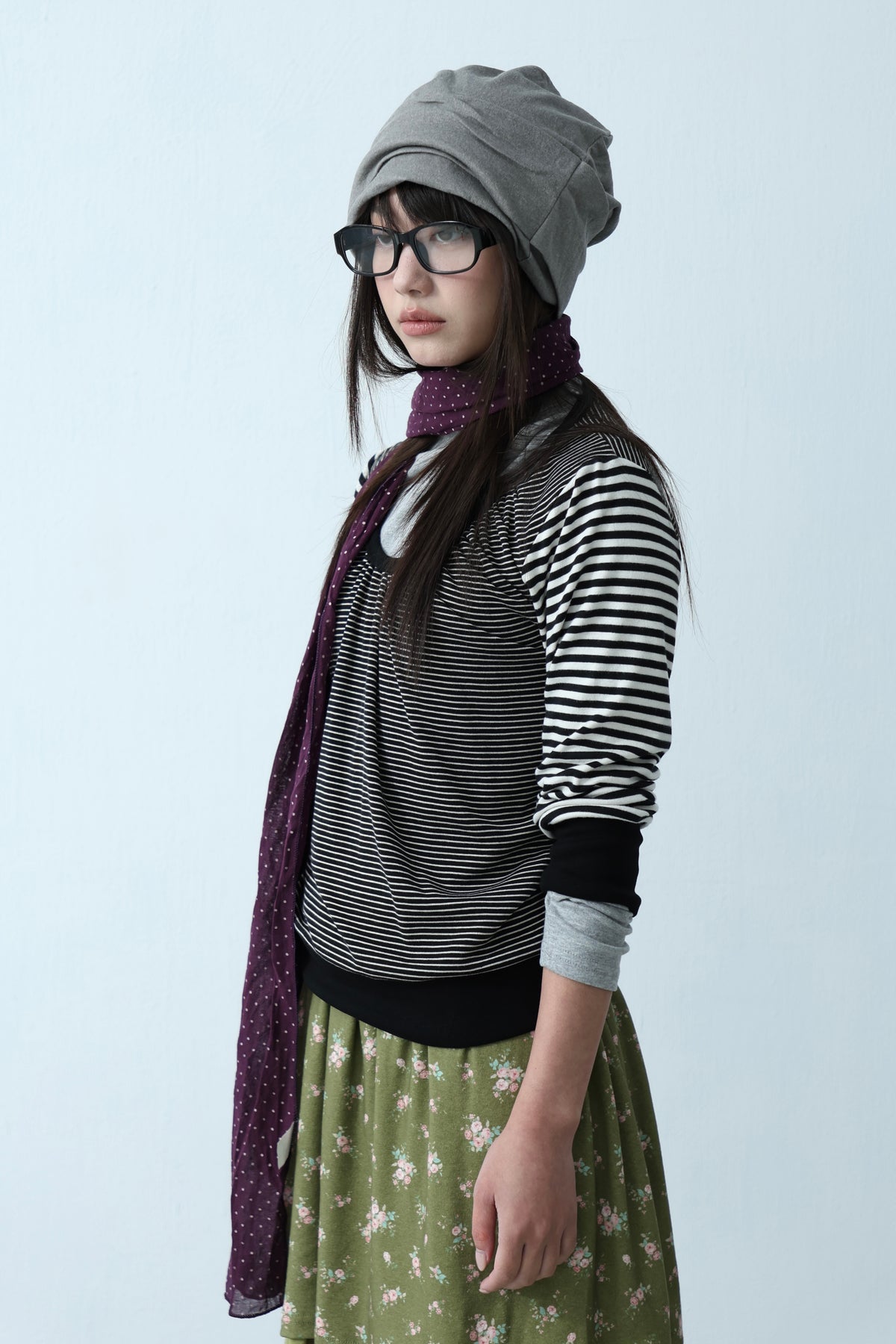 Striped patchwork top