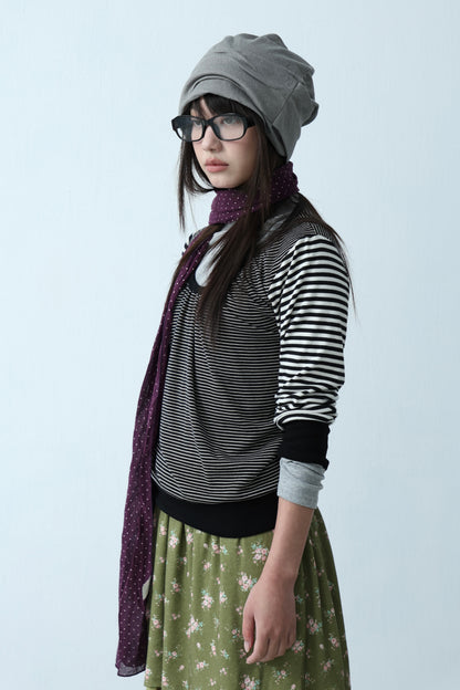 Striped patchwork top