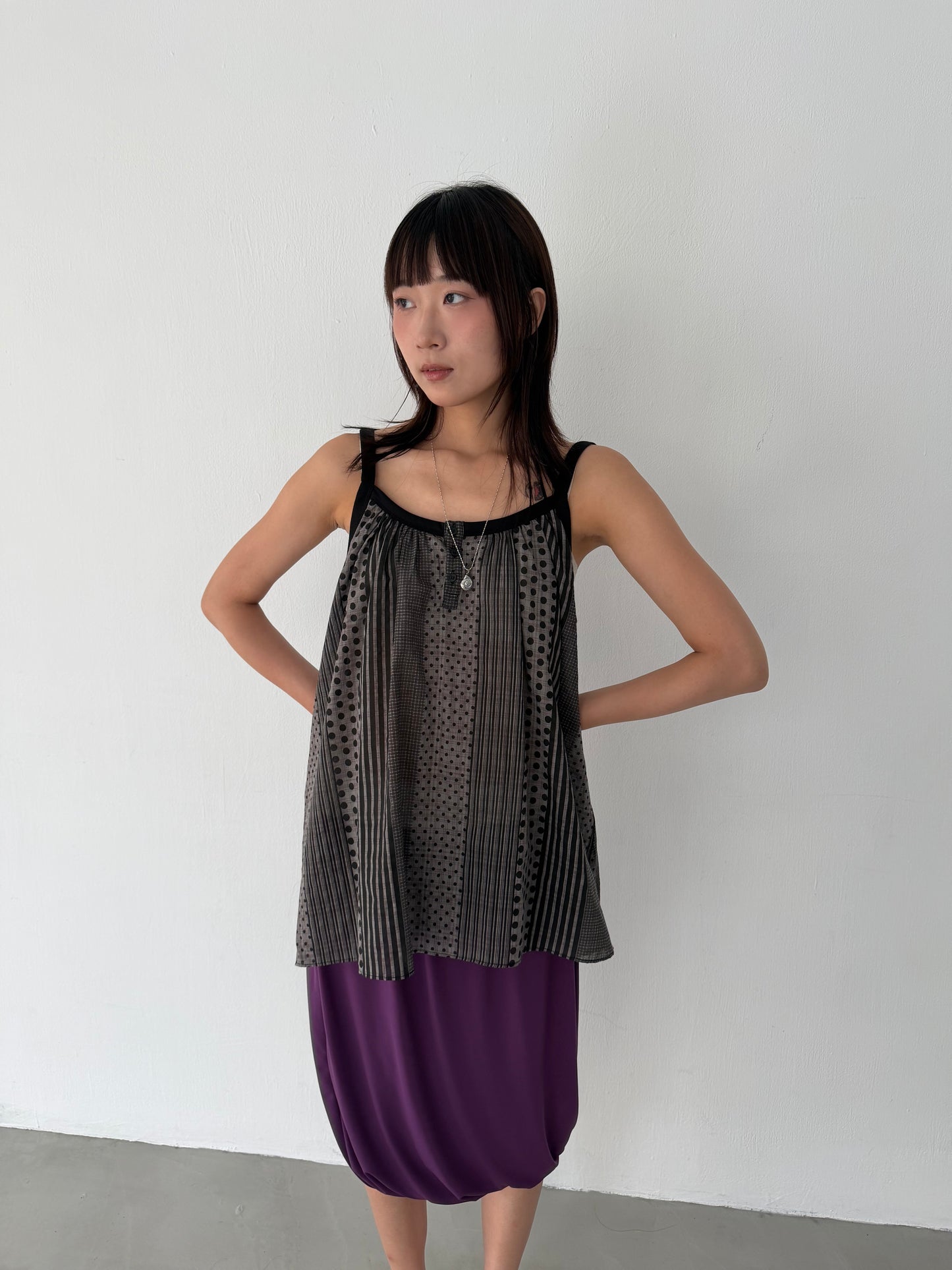 Elastic tulip midi skirt