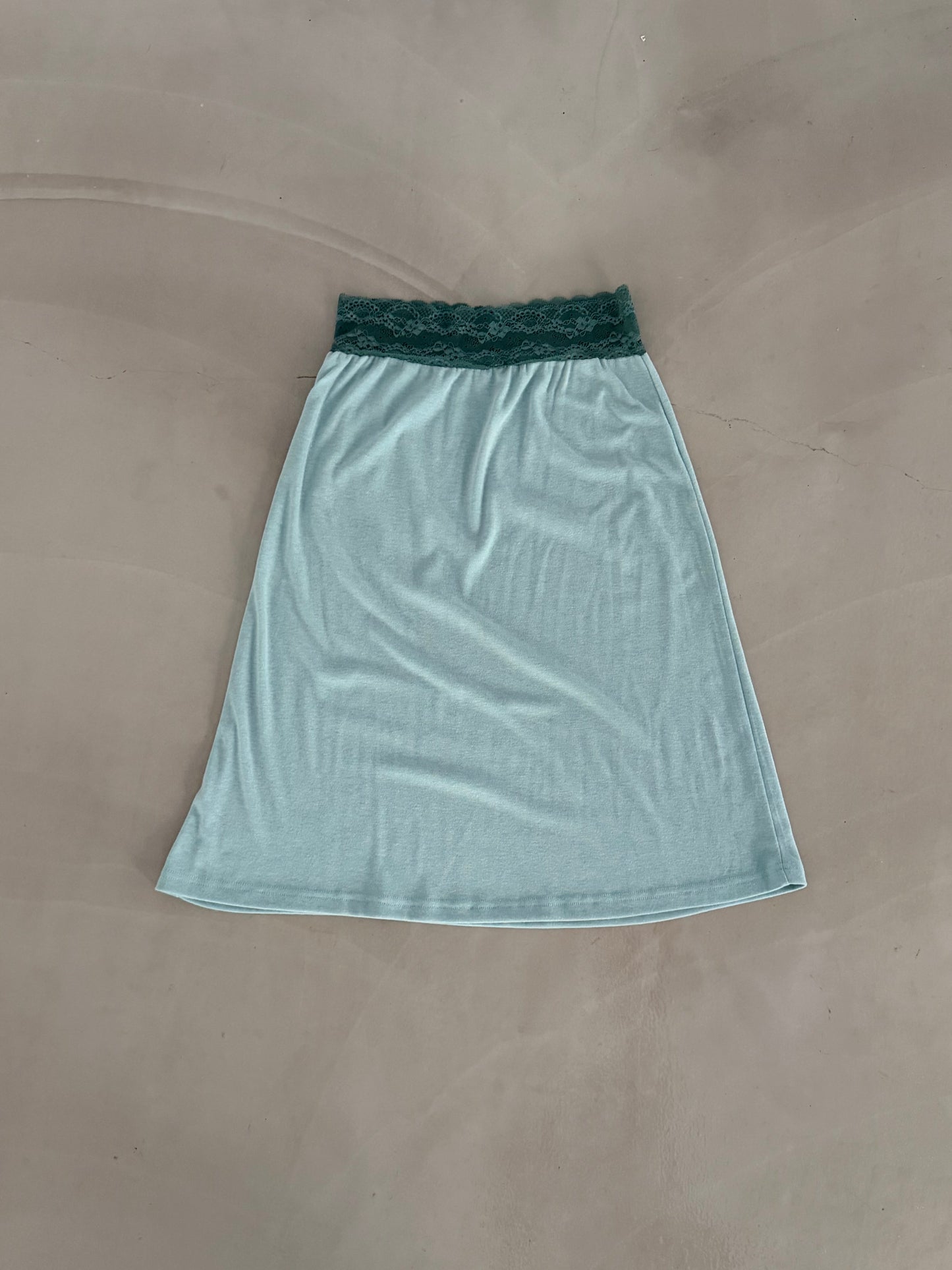 Lace cotton straight skirt