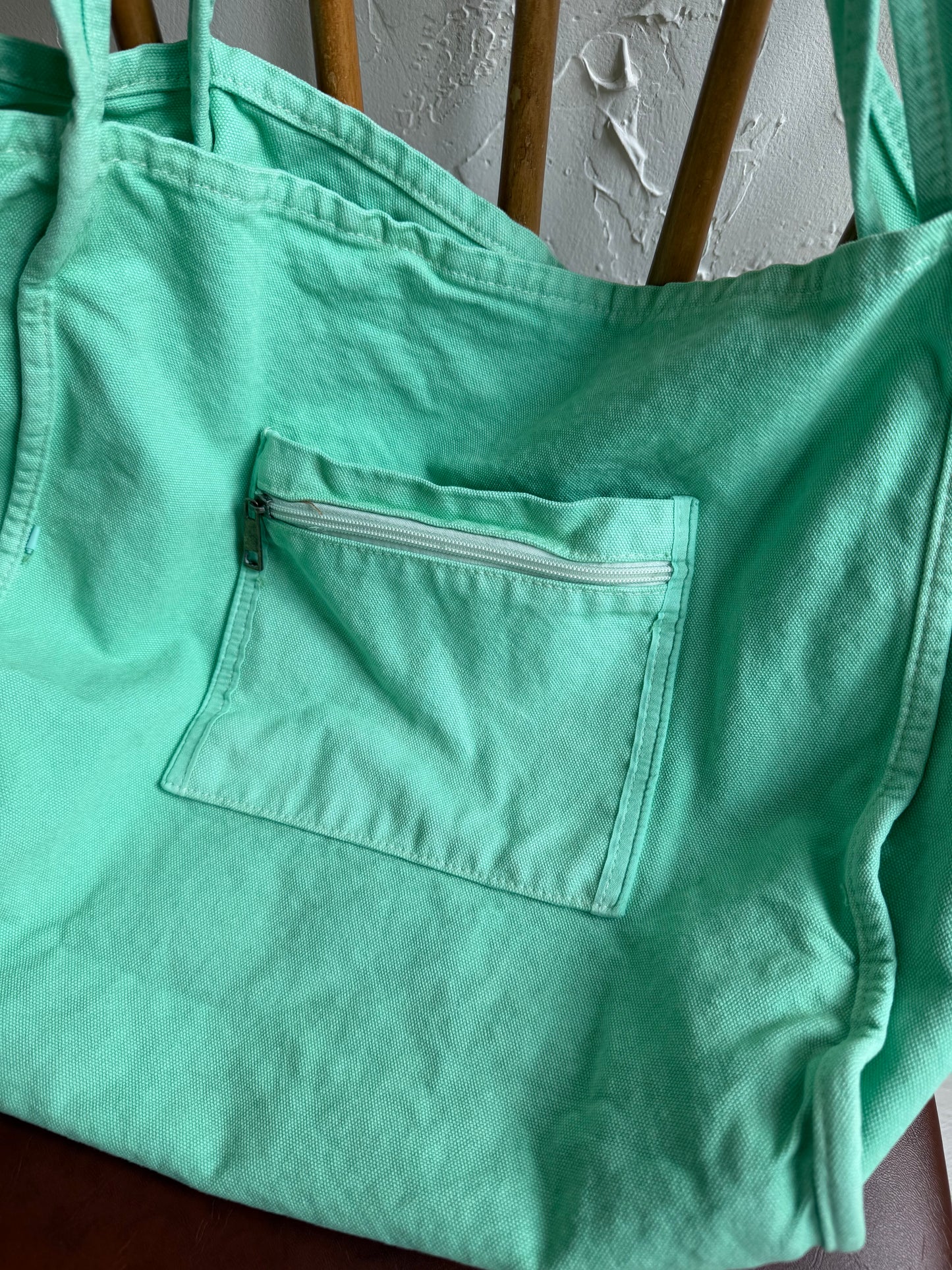 Washed tote bag