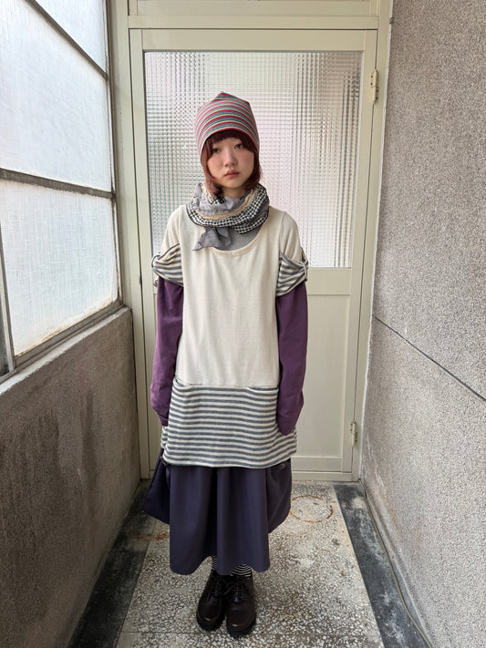 Striped Panel Knit Top