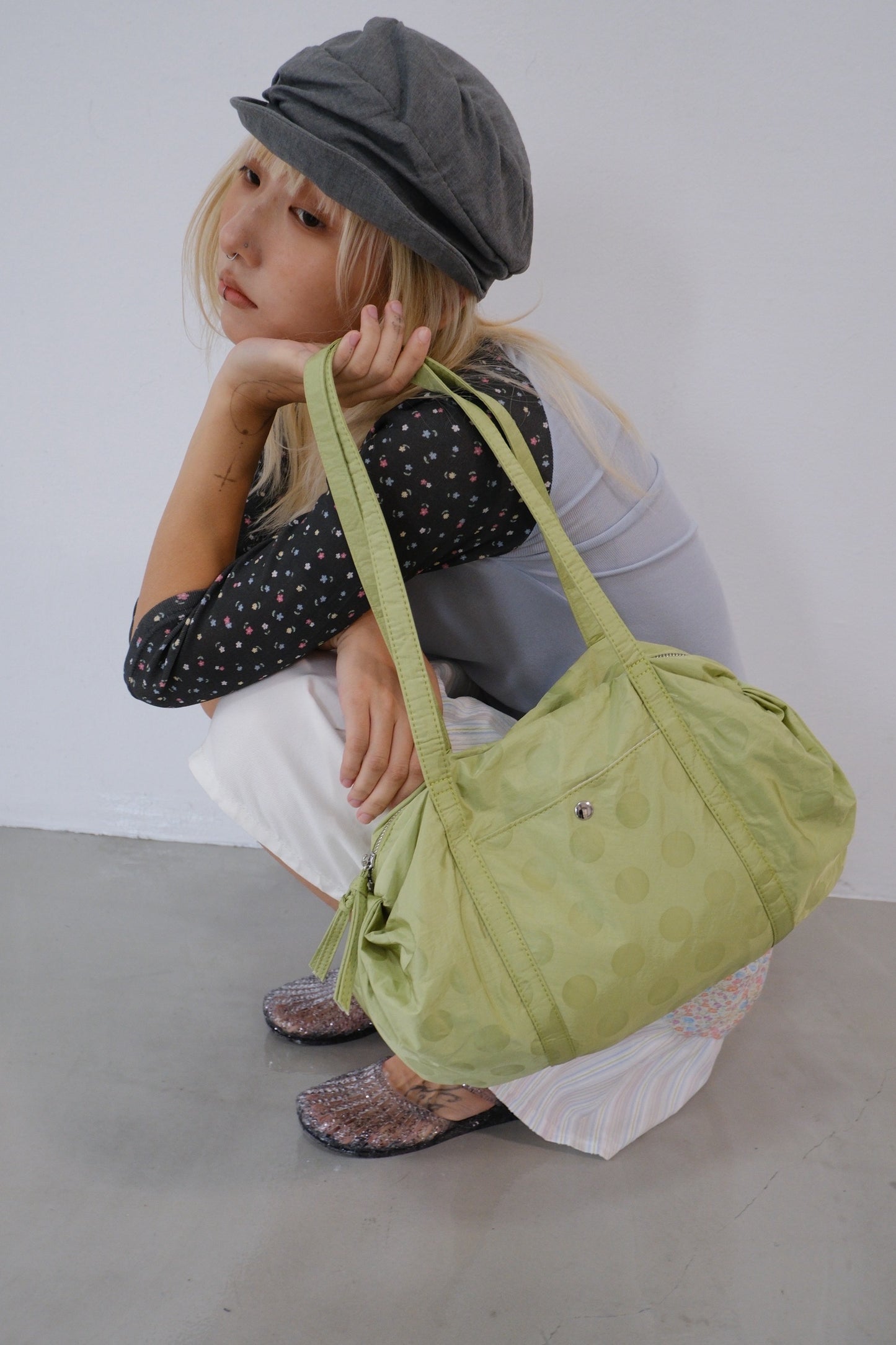 Ruched Newsboy Cap