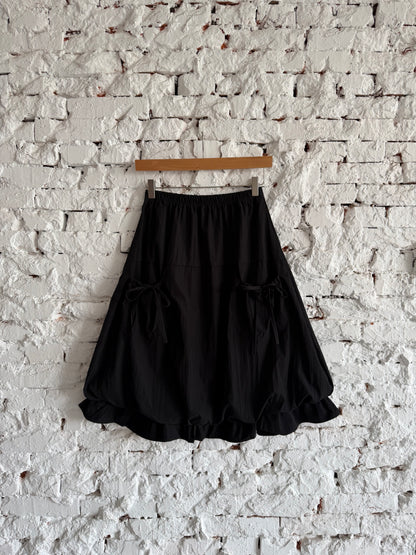Ruffled Pocket Balloon Skirt