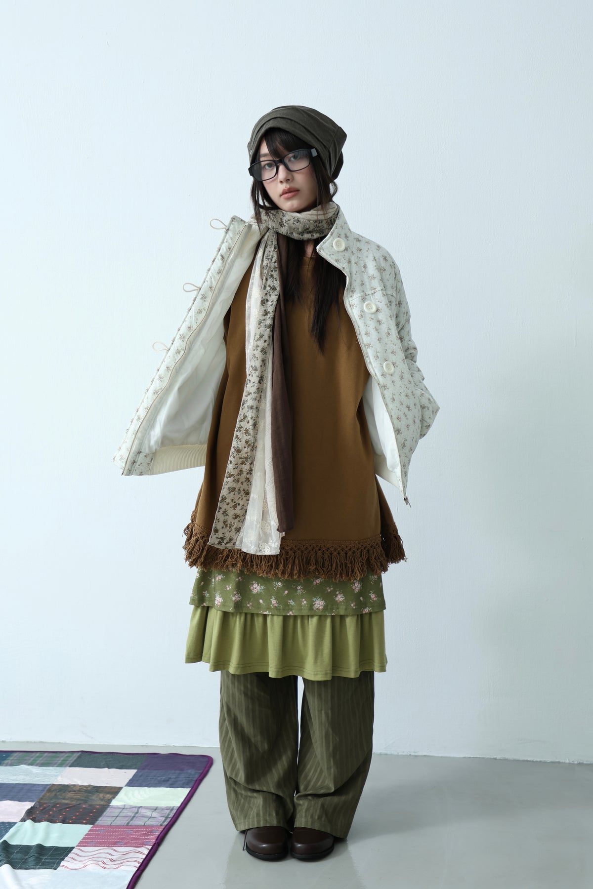 Floral Quilted Coat
