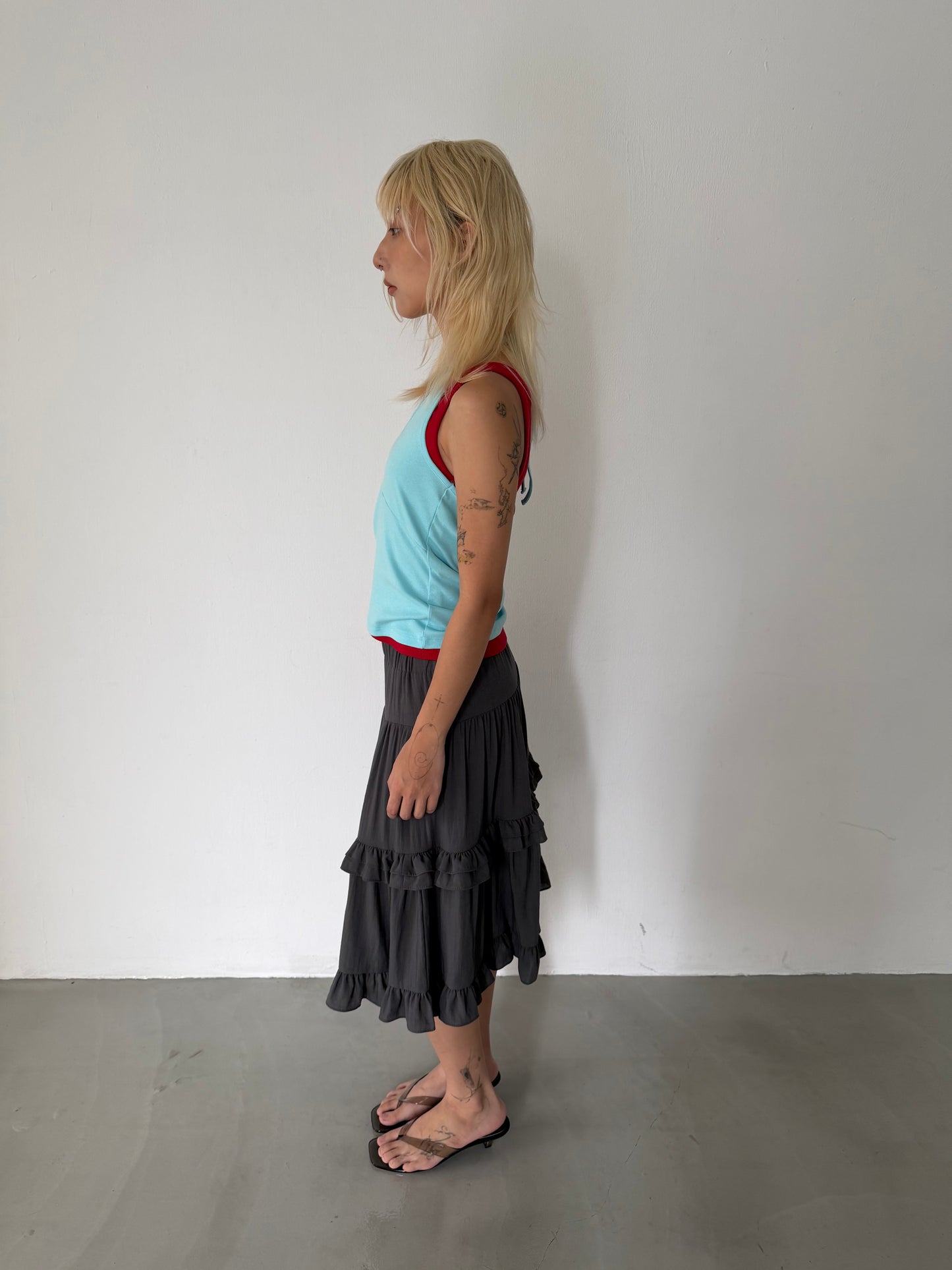Brightly colored halter neck vest