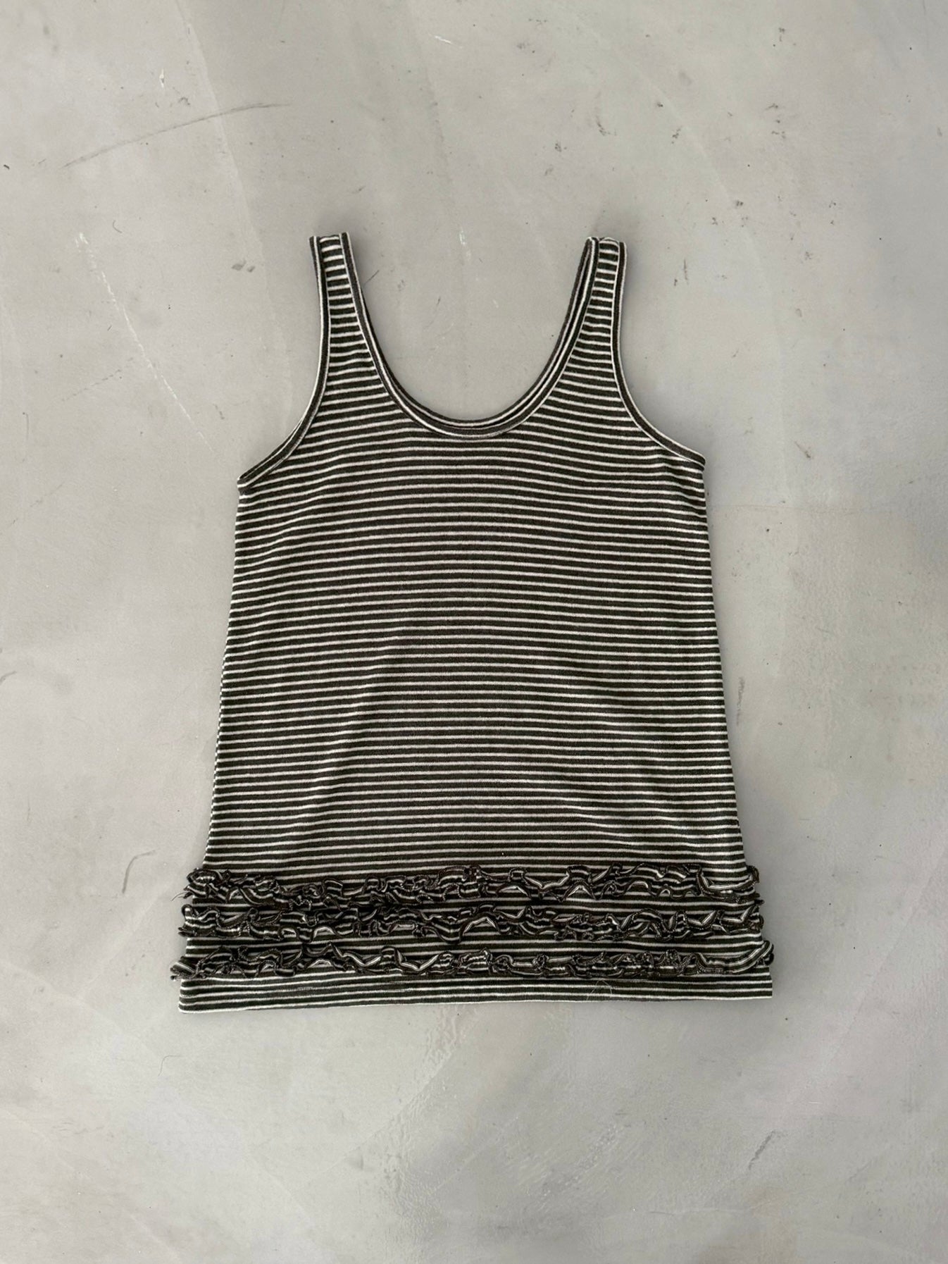 Ripple Hem Stripe Tank