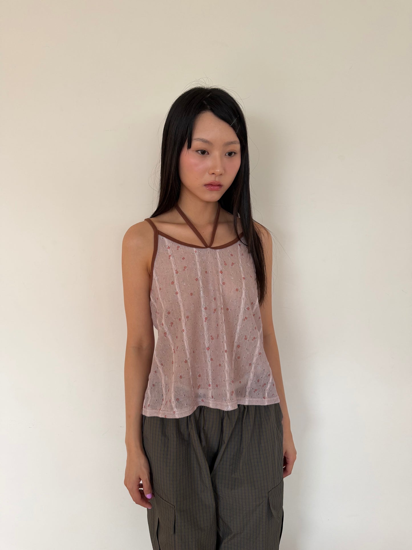 Pointelle Floral Cami
