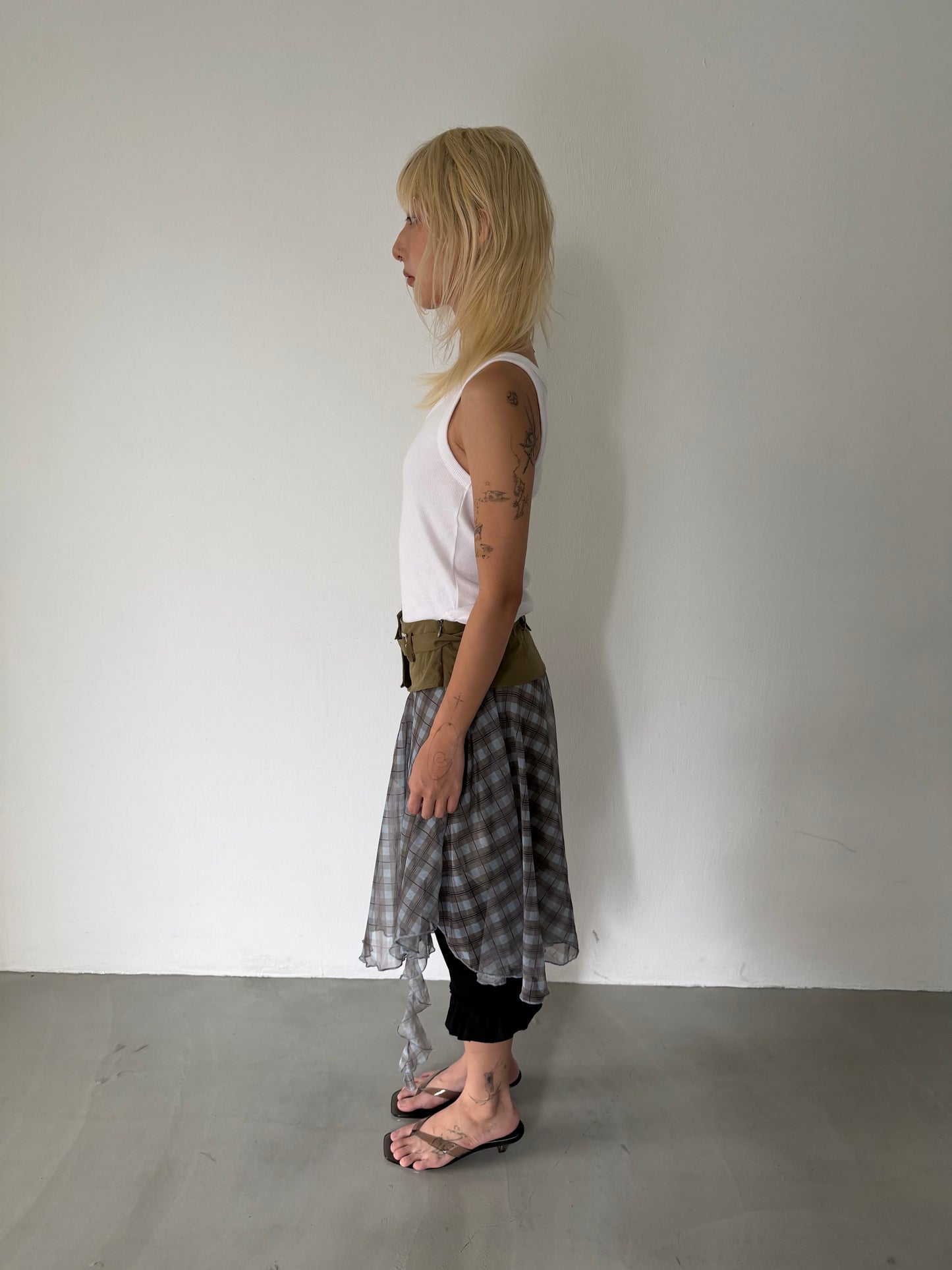 Utility Pouch Check Skirt