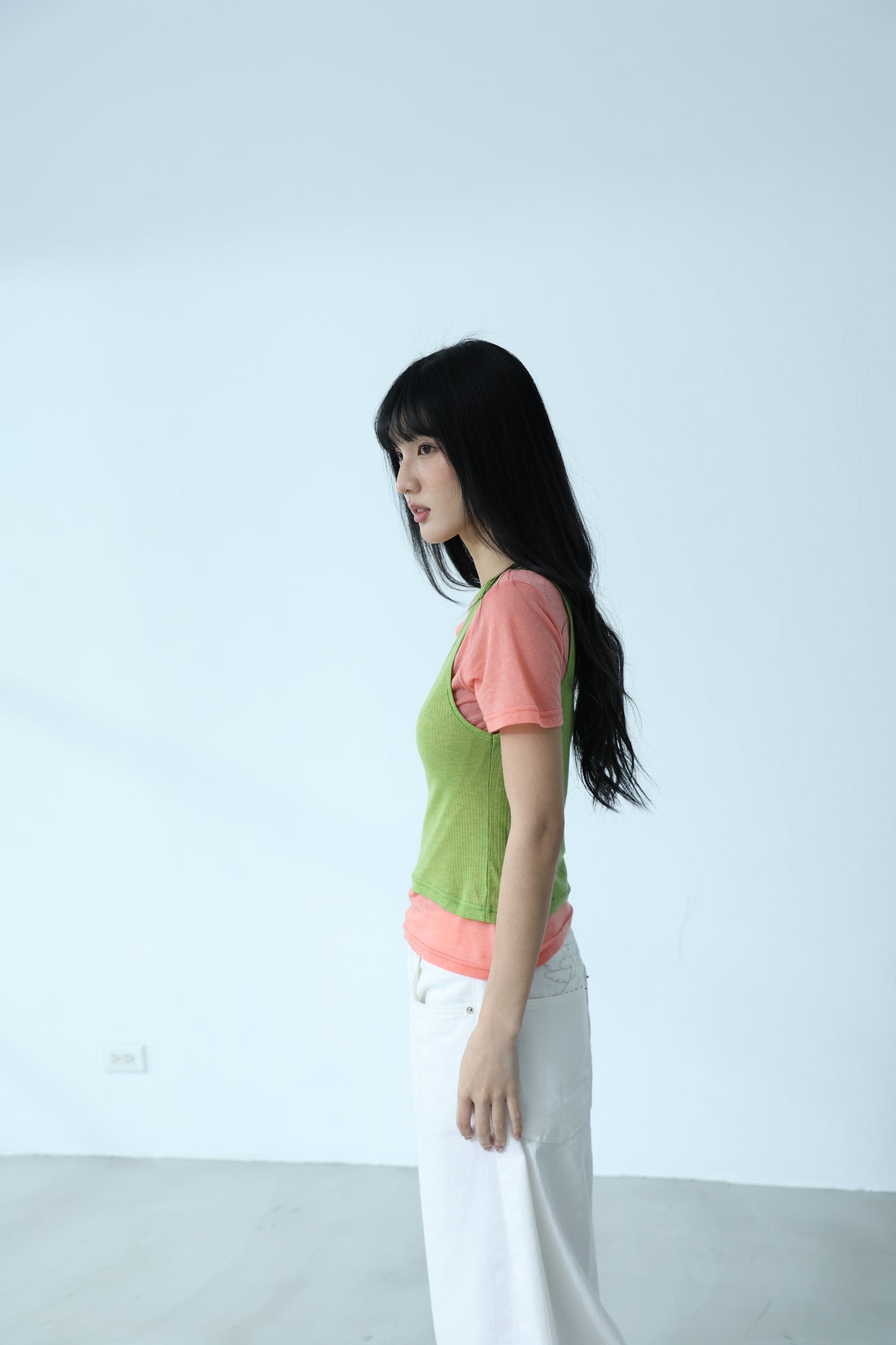 Thin striped vest
