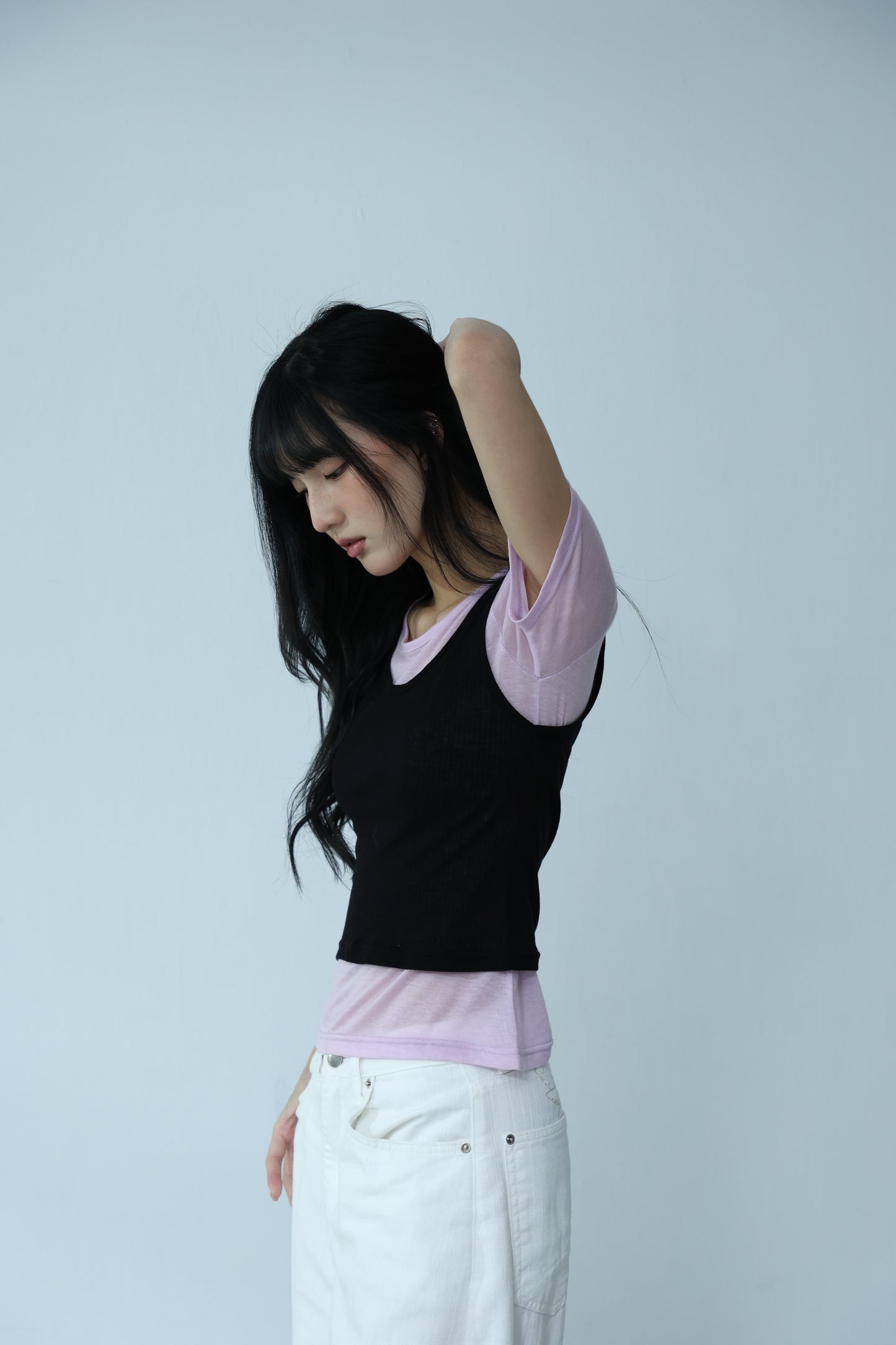 Thin striped vest