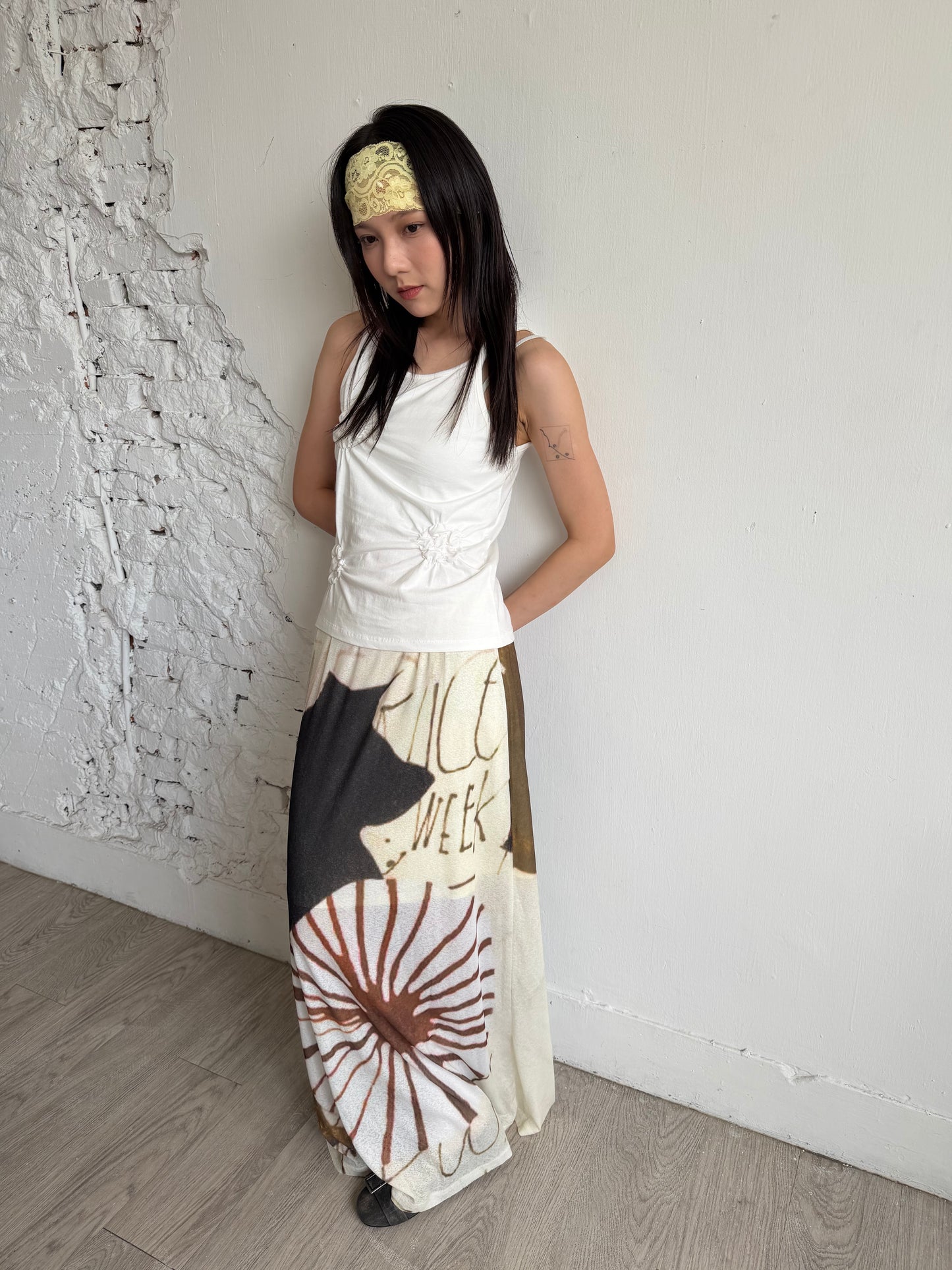 Double-sided printed dress