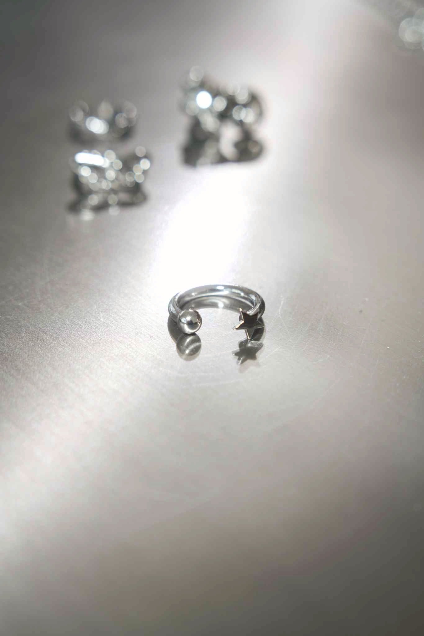 Round Bead Star E009 Ring