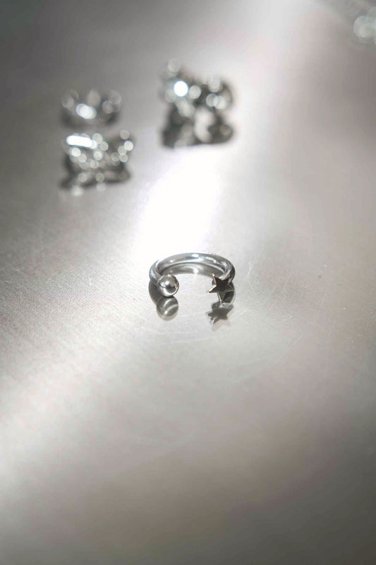 Round Bead Star E009 Ring