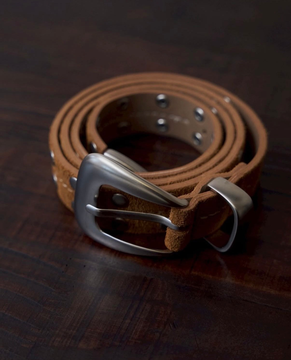 Cowhide Studded Belt