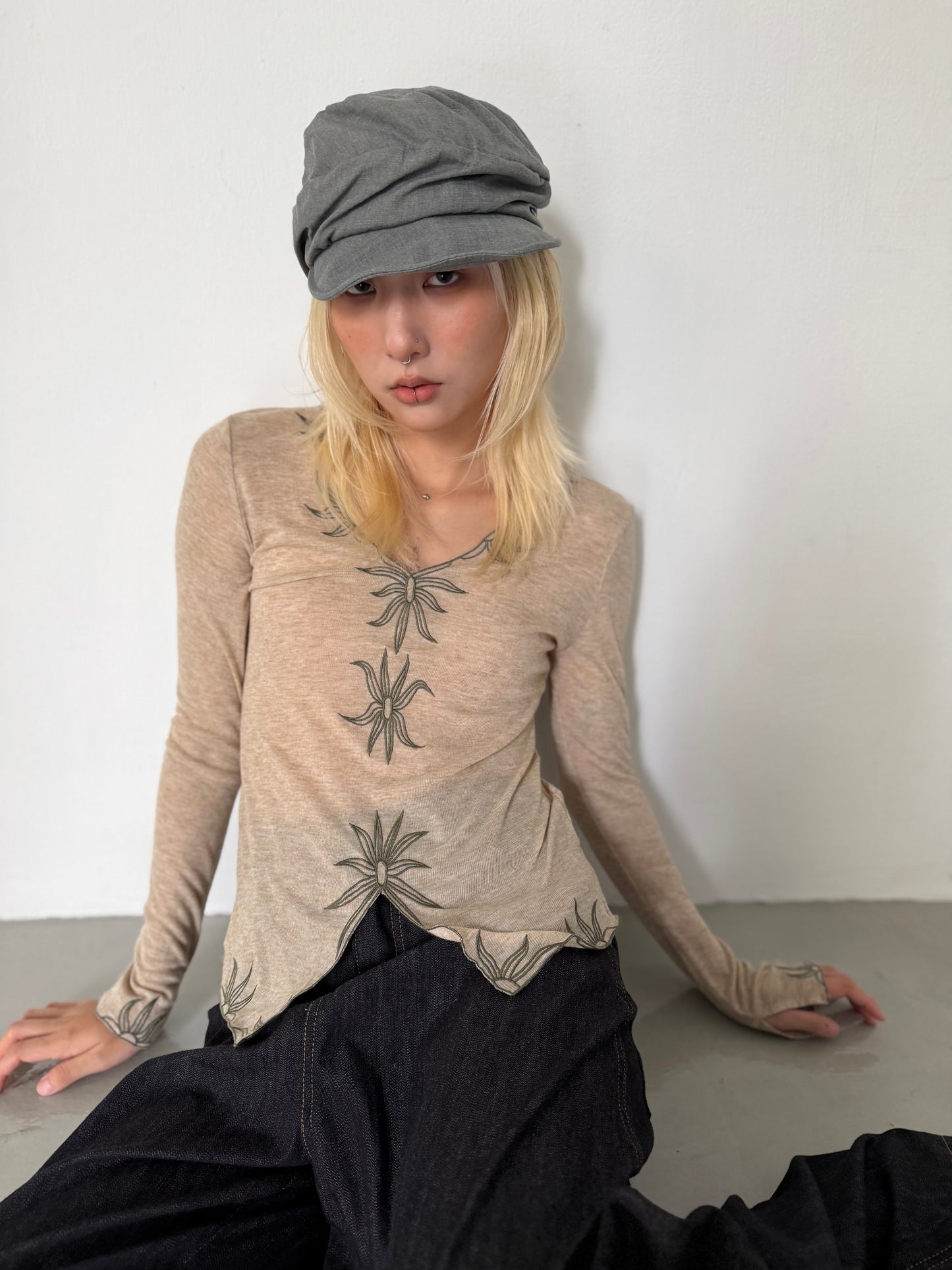 Ruched Newsboy Cap