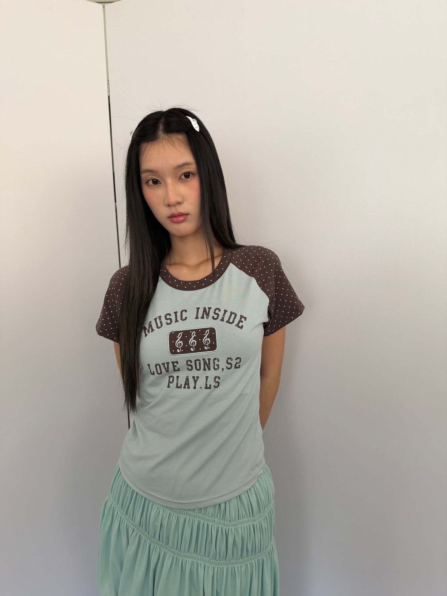 Dotted musical notes t-shirt