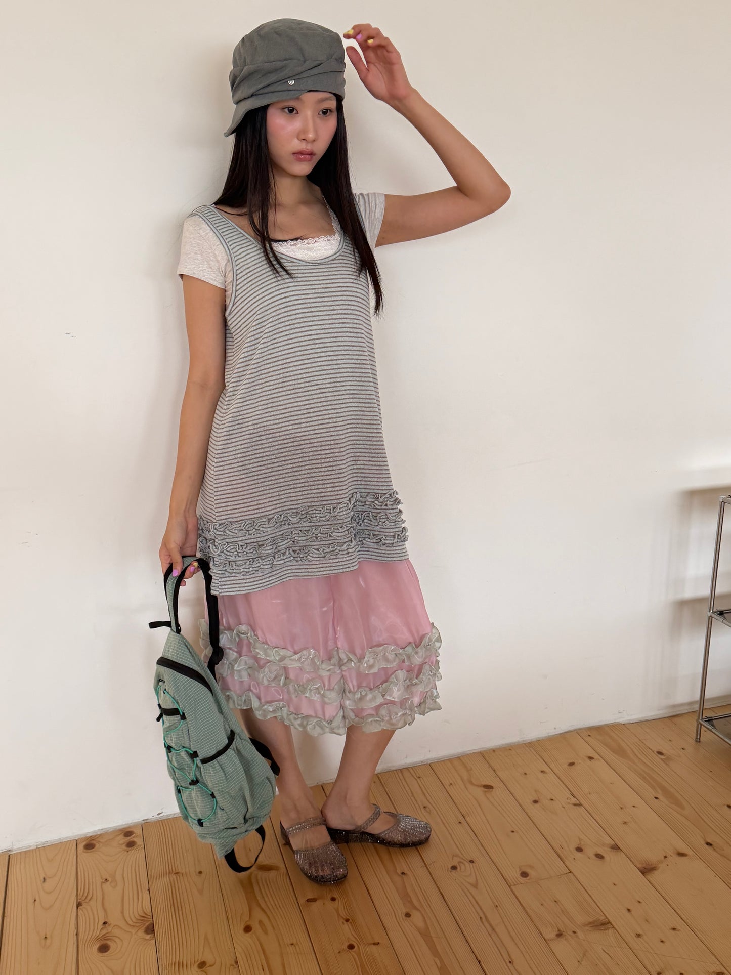 Ripple Hem Stripe Tank