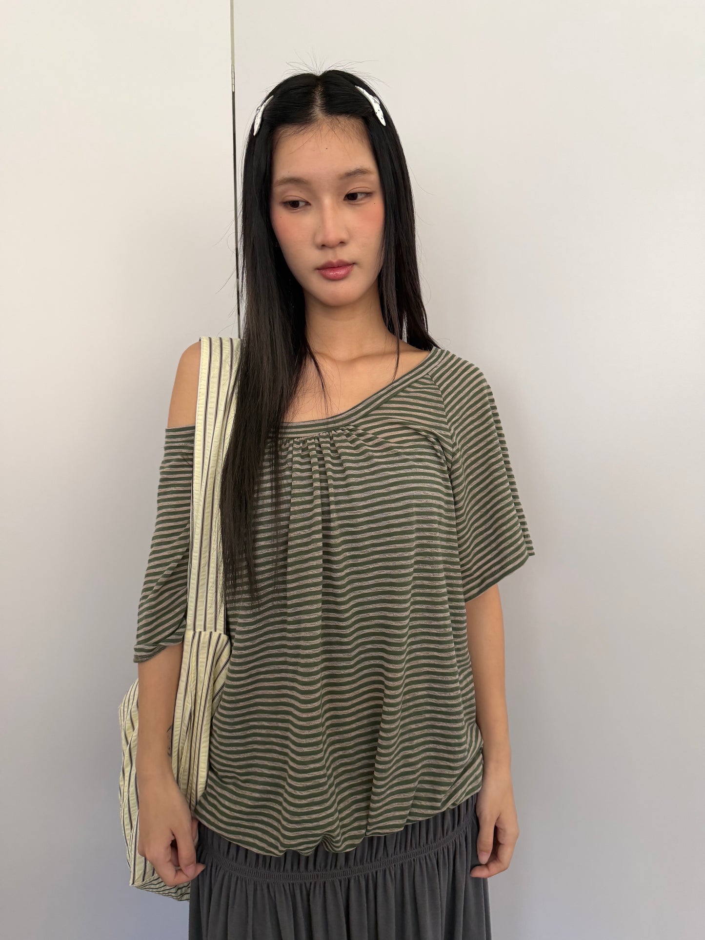 Oversized Striped Bag