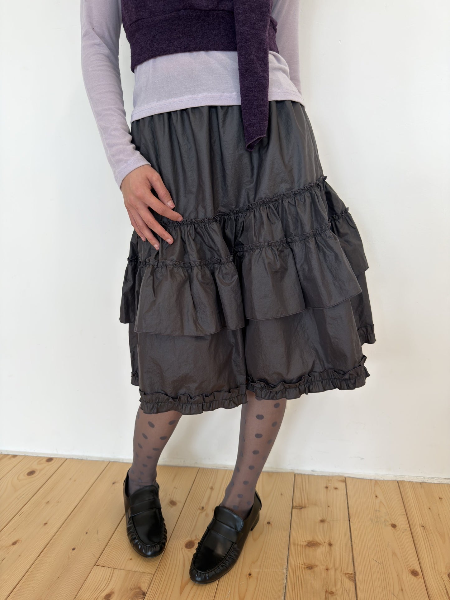 Gray Dot Sheer Tights