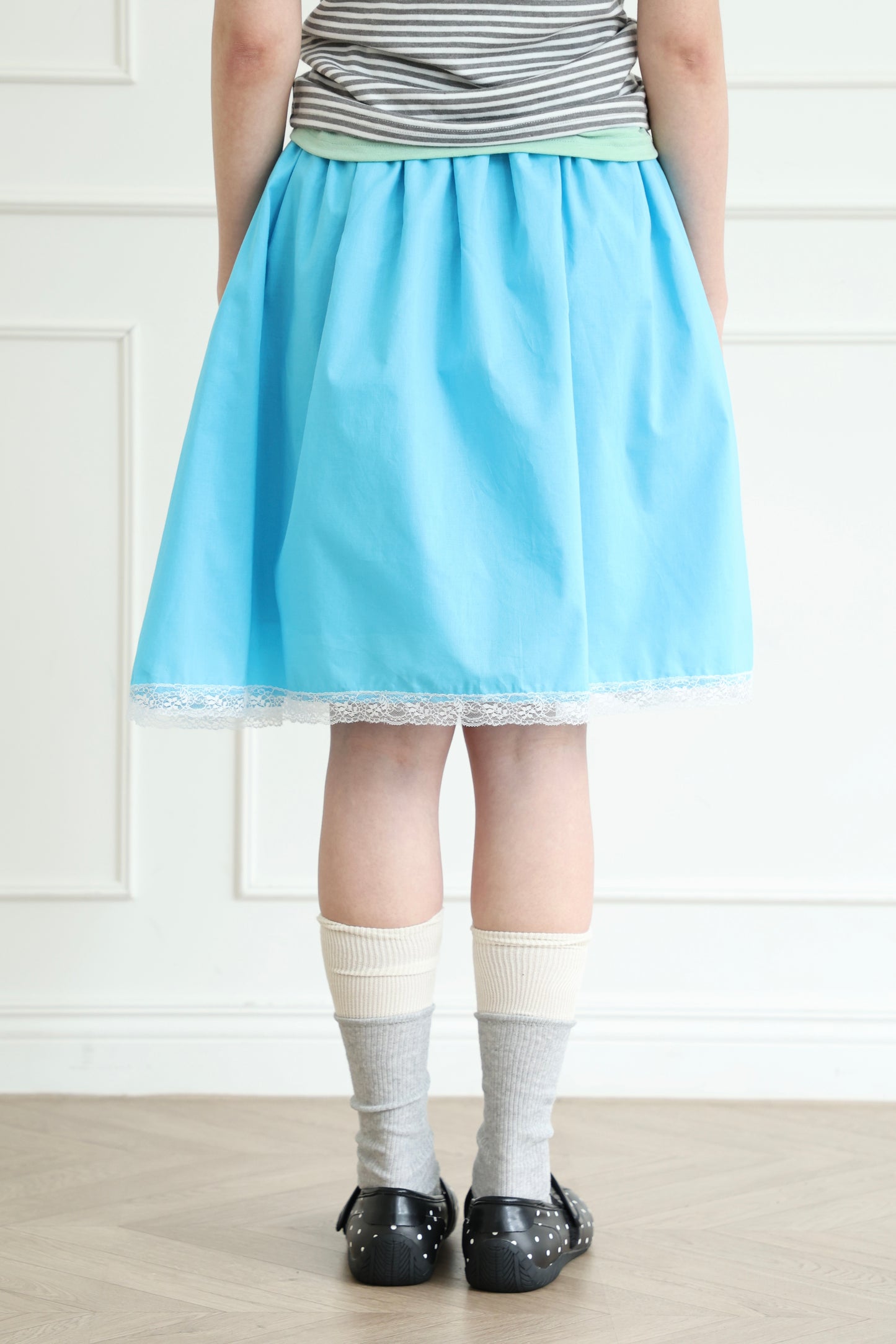Brightly colored lace puff skirt