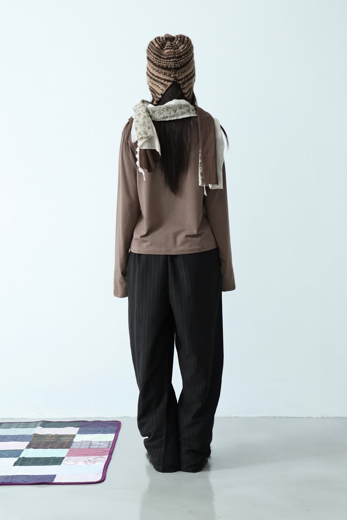 Matte Velvet Stripe Pants