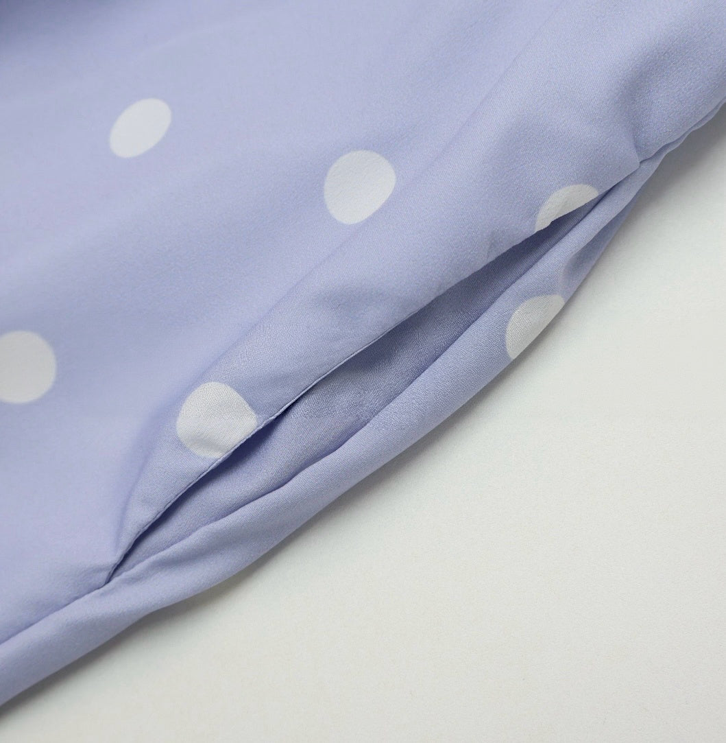 Polka Dot Ruffle Midi Skirt