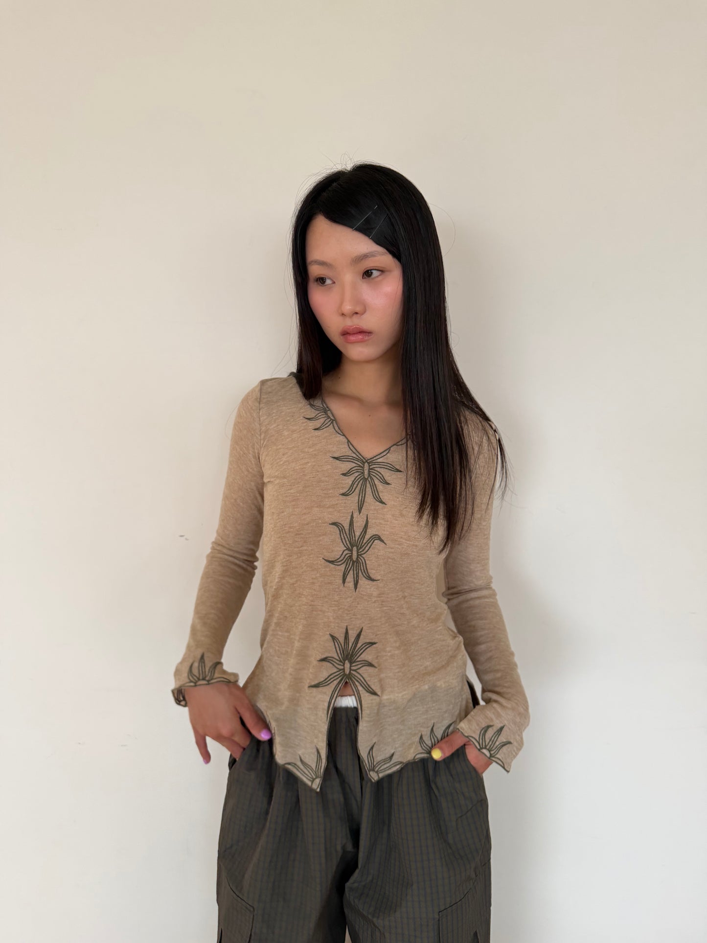 Botanical Embroidery Top