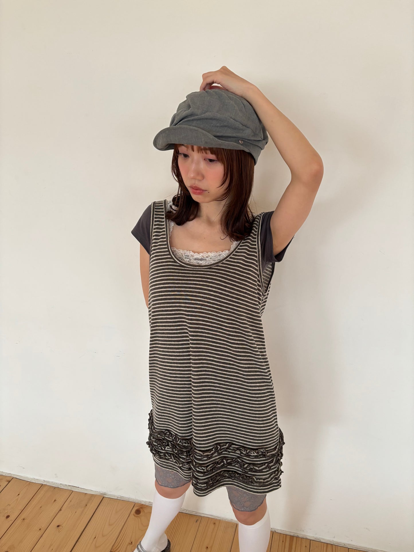 Ripple Hem Stripe Tank