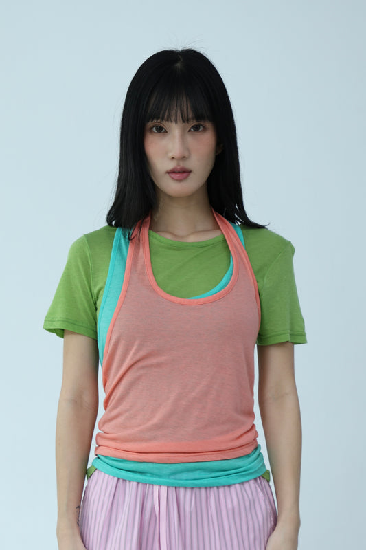 Thin halter neck vest