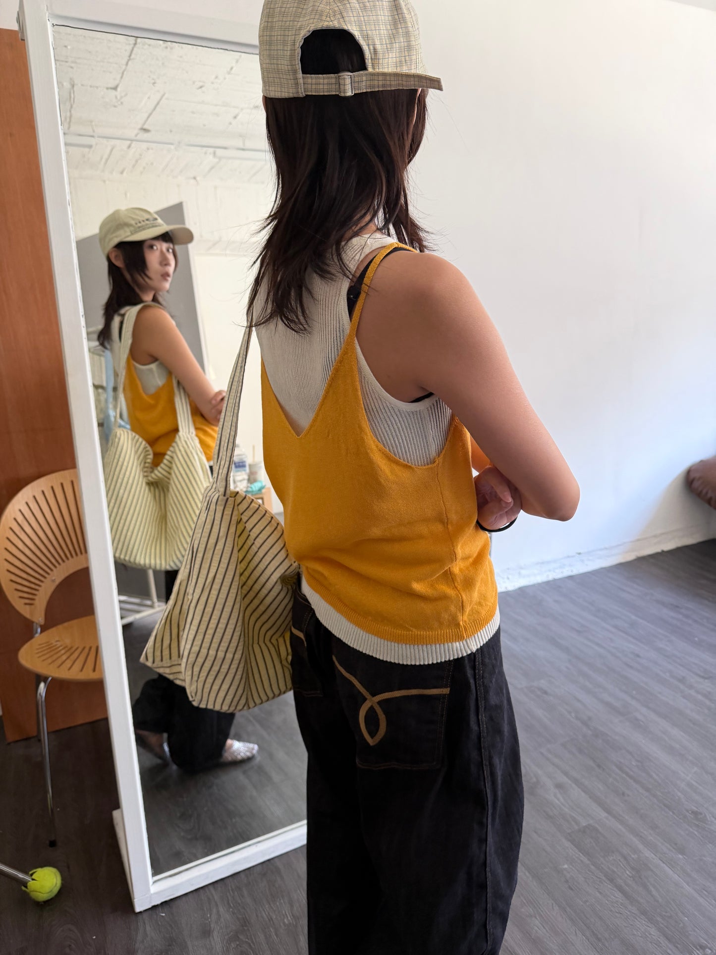 Breathable cotton and linen vest combination