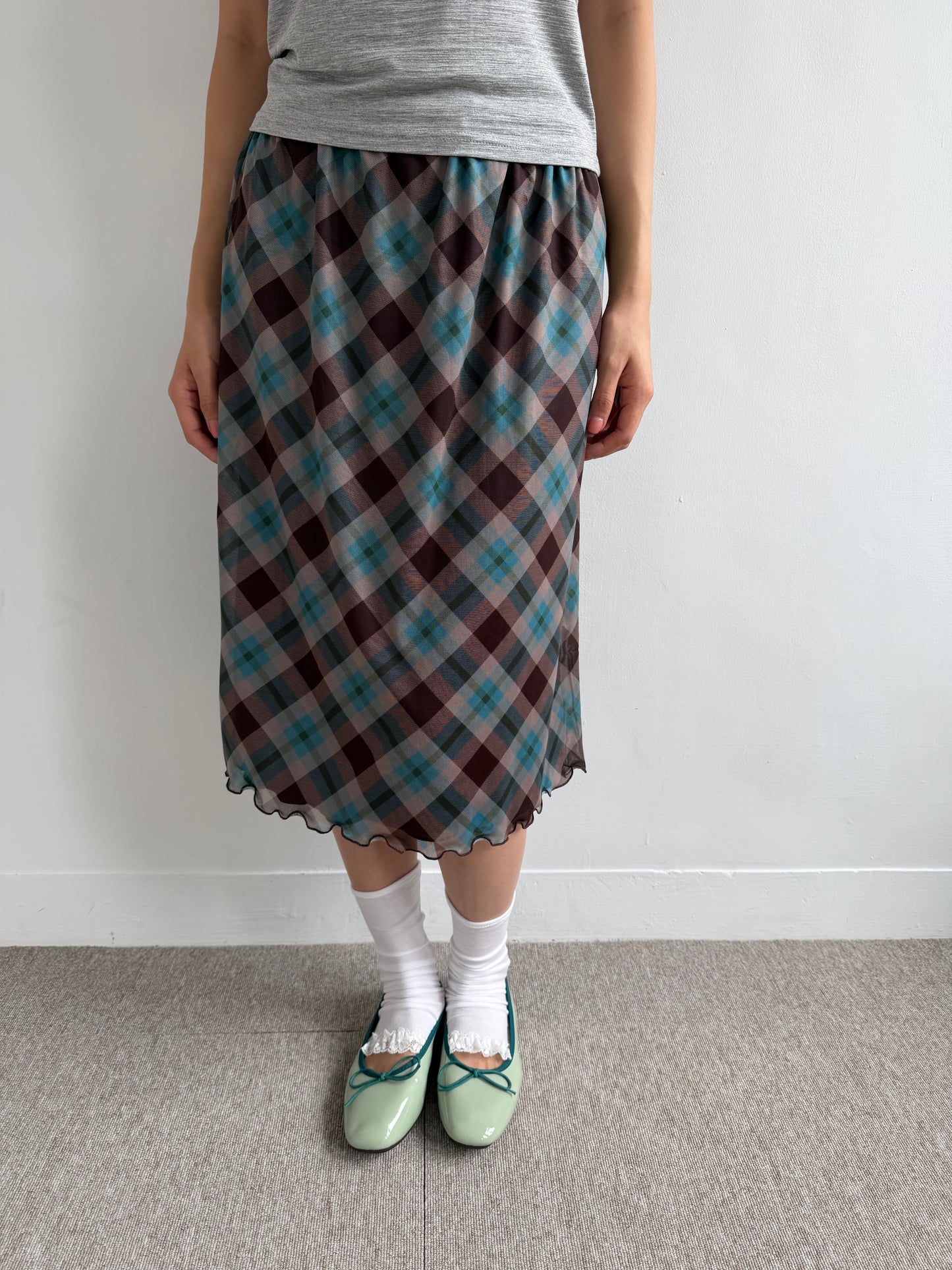 Classic Plaid Midi Skirt