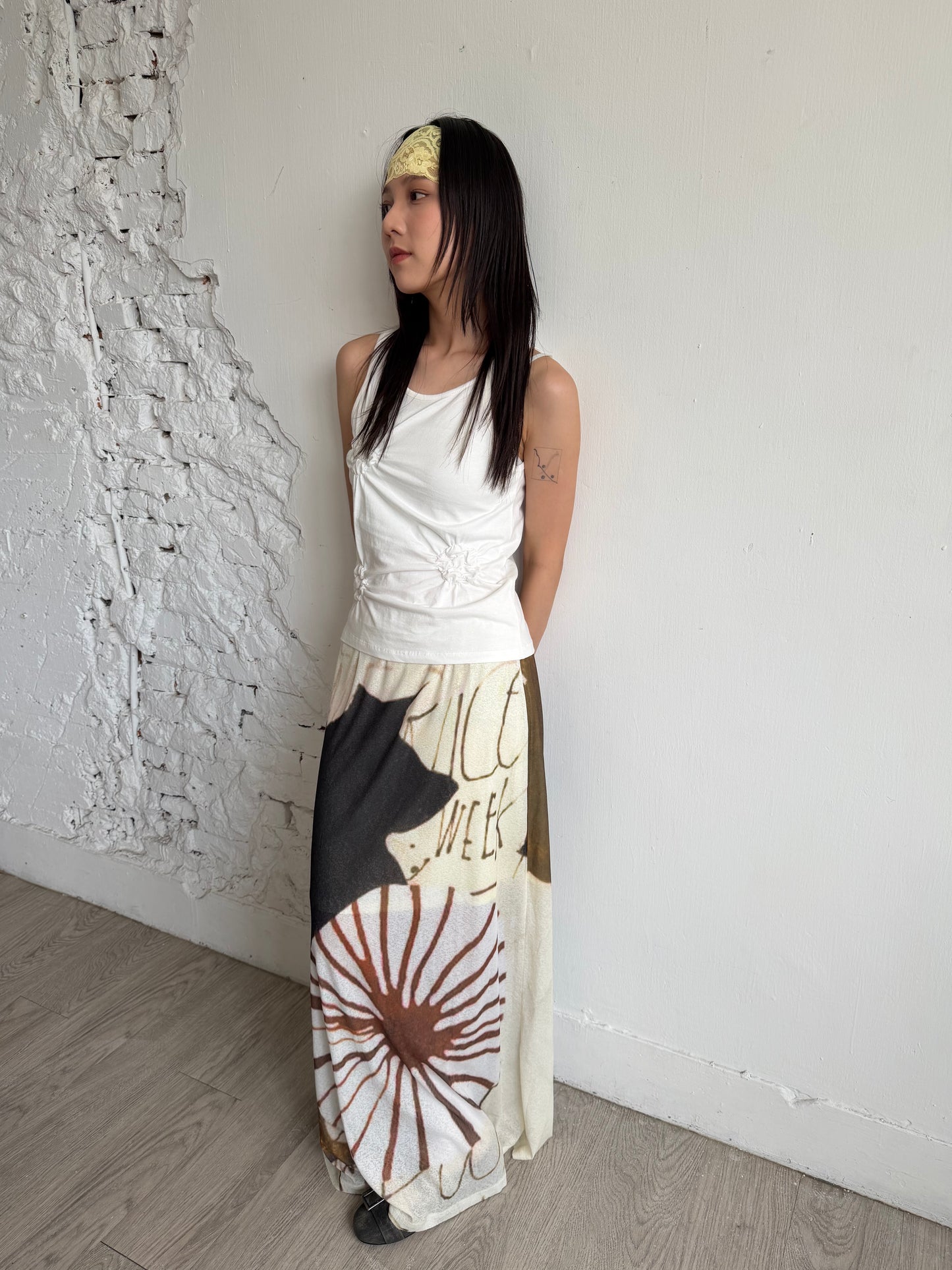 Double-sided printed dress