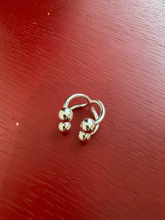 Double Pearl E011 Ring