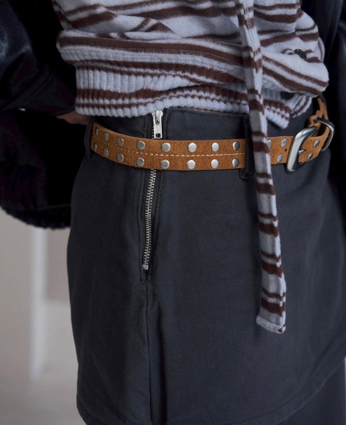Cowhide Studded Belt