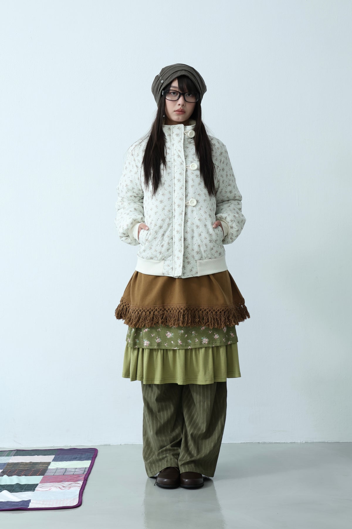 Floral Quilted Coat