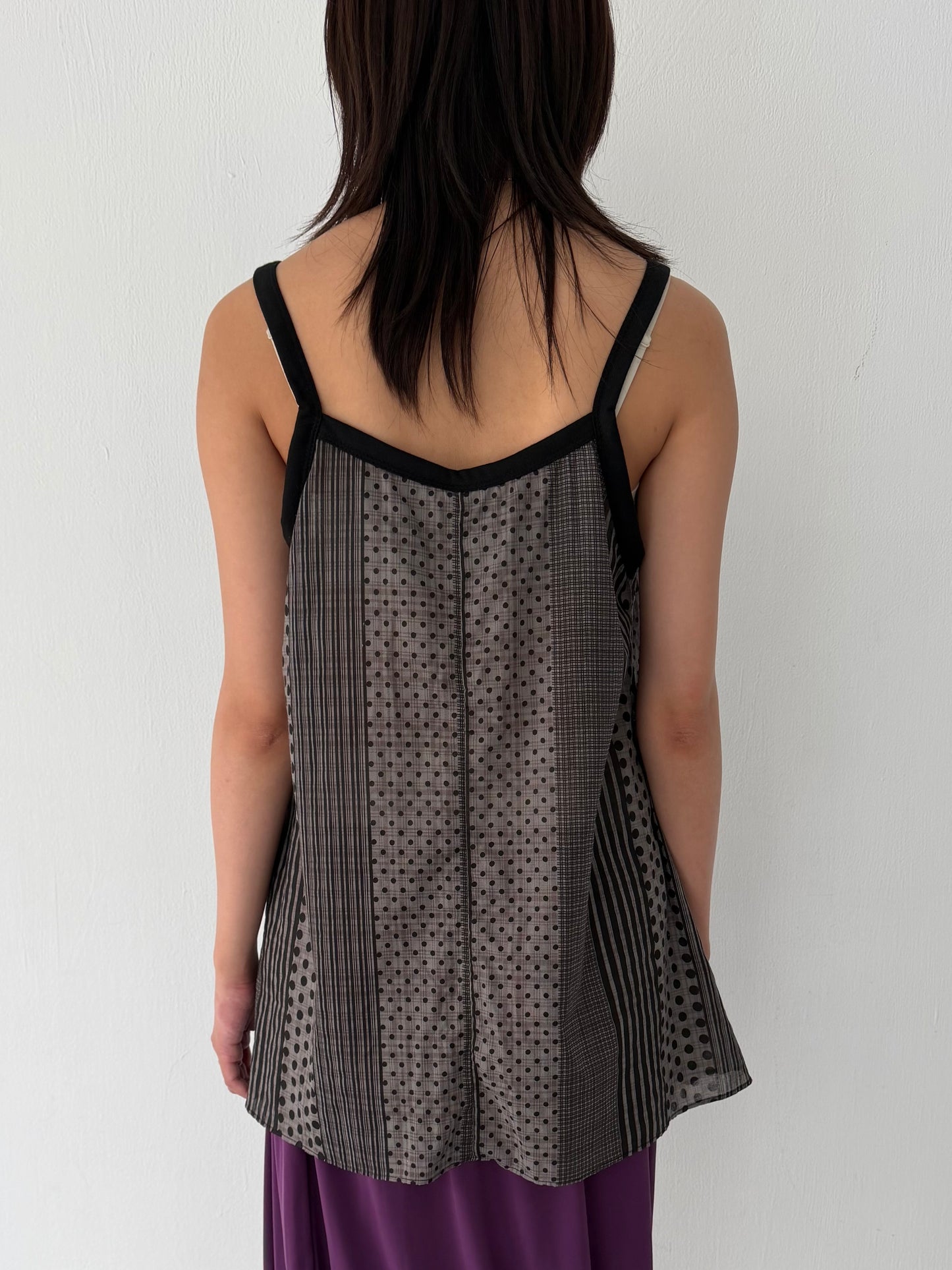 Dresses with thin straps in mixed materials