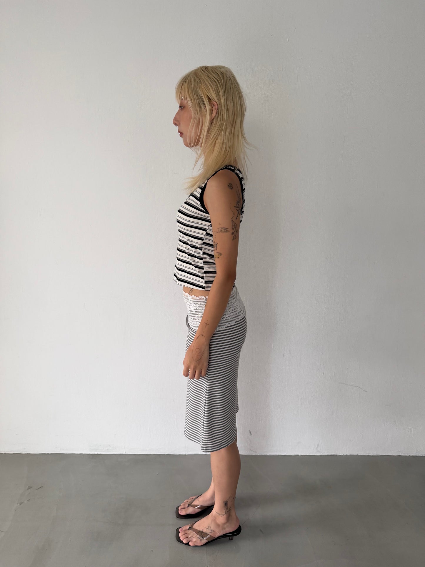 Brightly colored halter neck vest