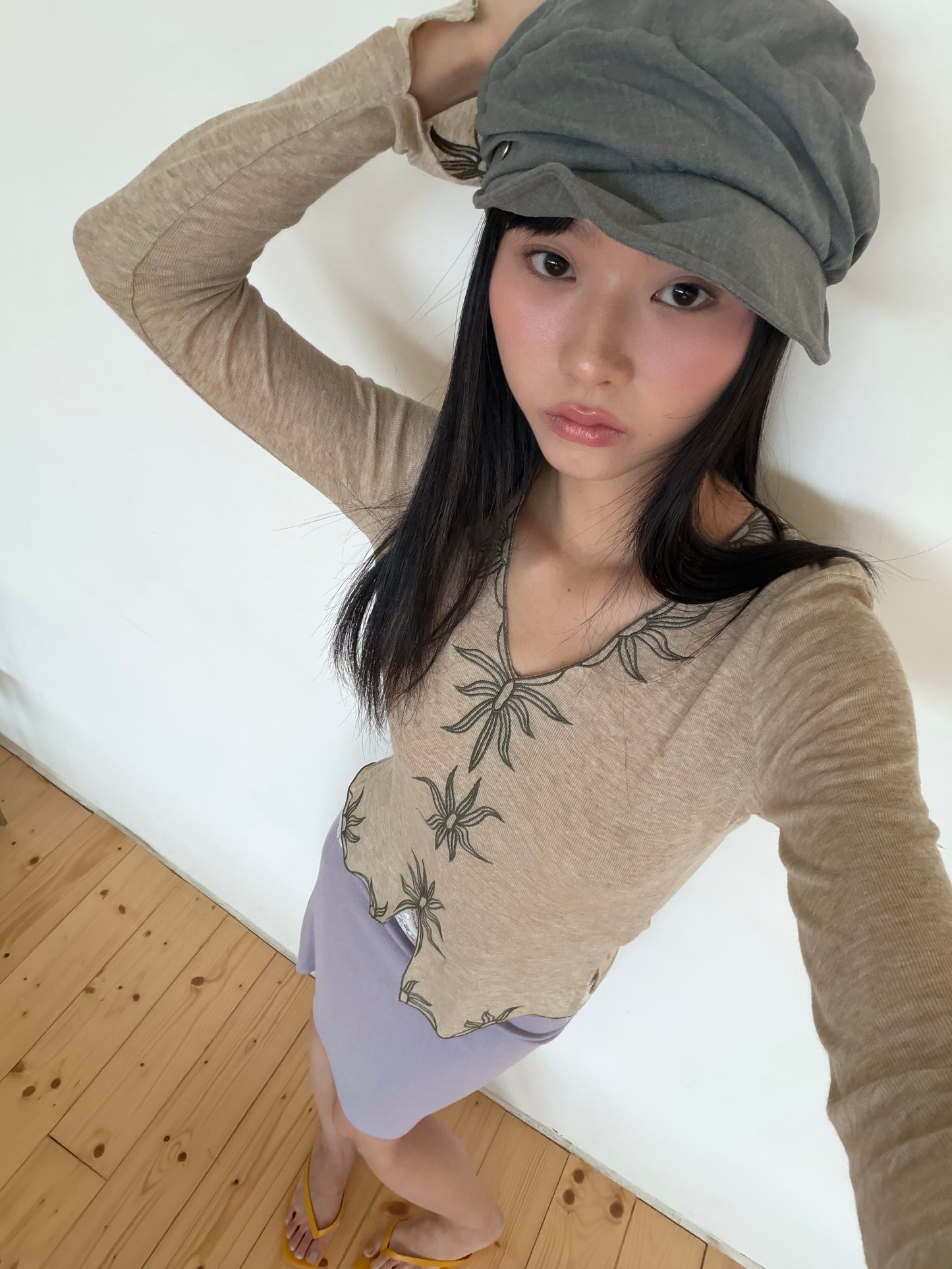 Ruched Newsboy Cap