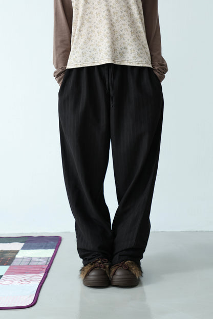 Matte Velvet Stripe Pants