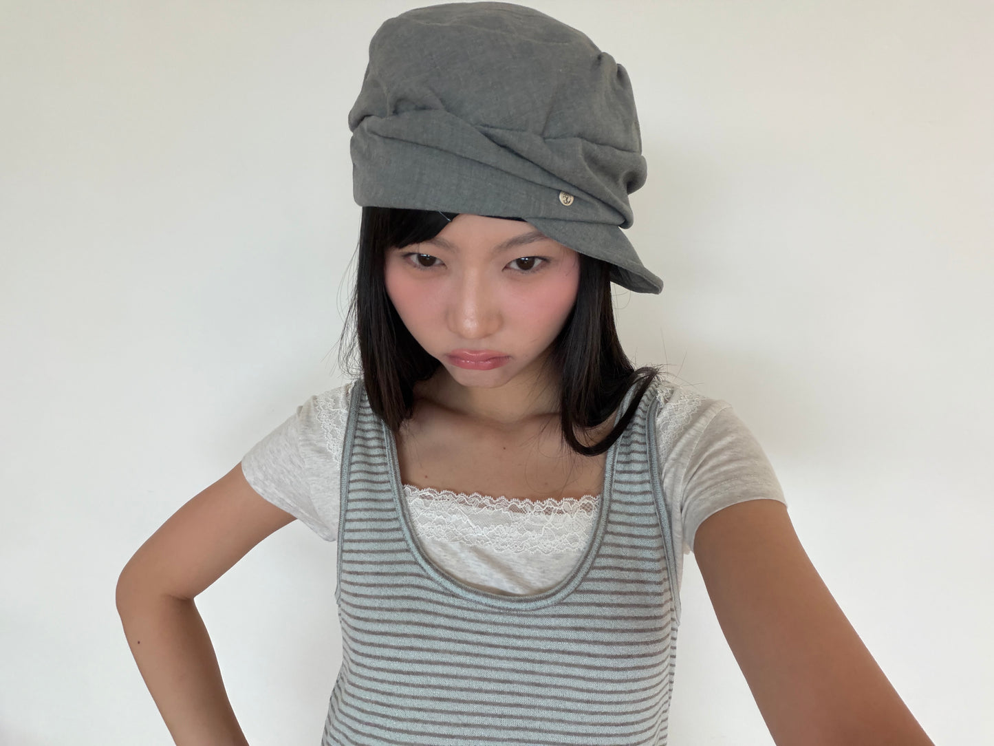 Ruched Newsboy Cap