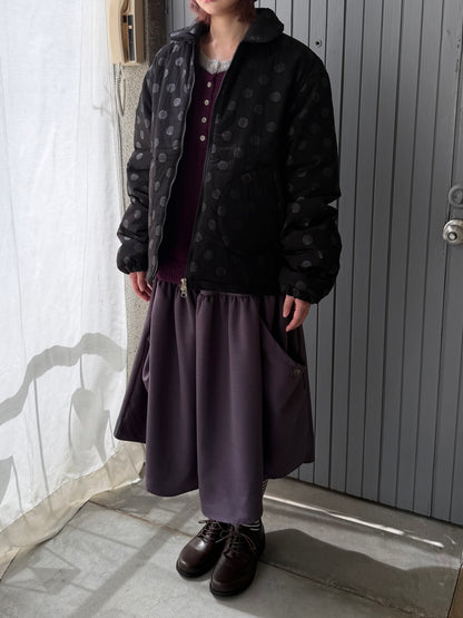 polka dot quilted coat
