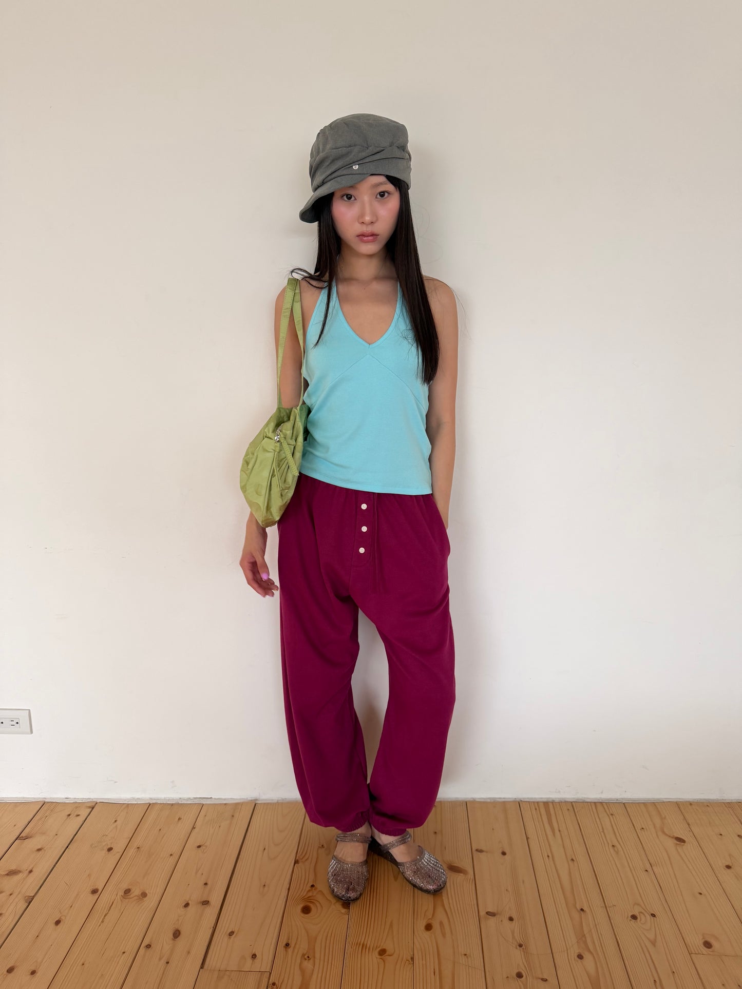 Cotton tapered trousers